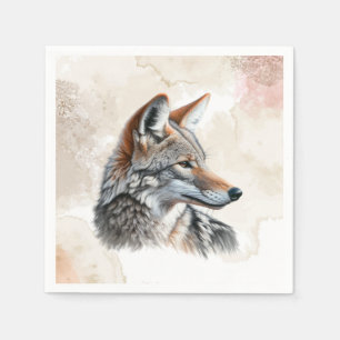 Coyote Country Cottagecore Rustic Print Napkin