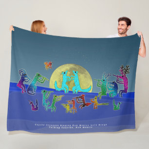 Coyote Crooners Singing New Mexico Love Songs Flee Fleece Blanket
