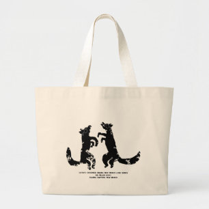 Coyote Crooners Singing New Mexico Love Songs Large Tote Bag