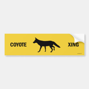 Coyote Crossing Bumper Sticker