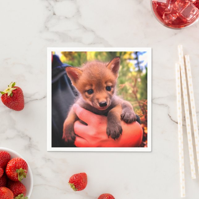 Coyote Cub Napkin (Insitu)