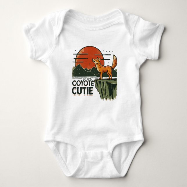Coyote cutie baby bodysuit (Front)