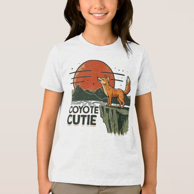 Coyote cutie Tri-Blend shirt (Front)