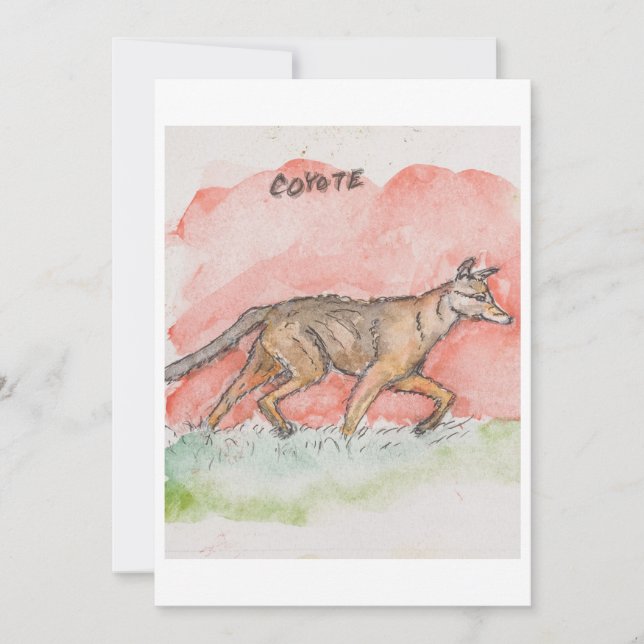 Coyote Greeting Card (Front)