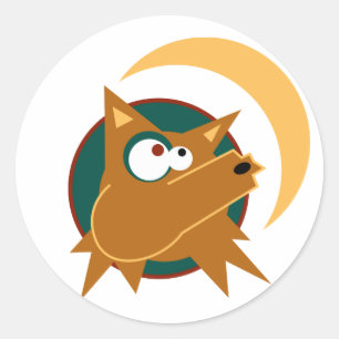 Coyote Howl Classic Round Sticker