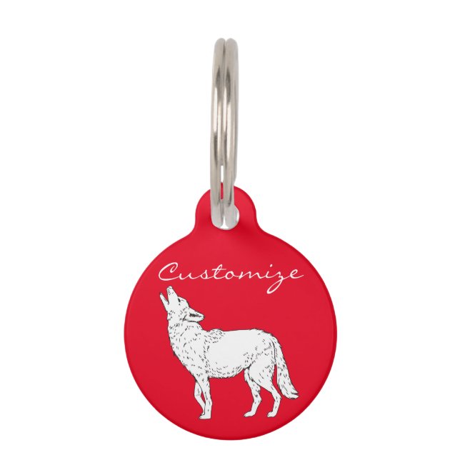 Coyote Howling Thunder_Cove Pet Tag (Back)