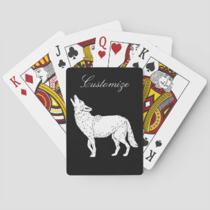 Coyote Howling Thunder_Cove Playing Cards