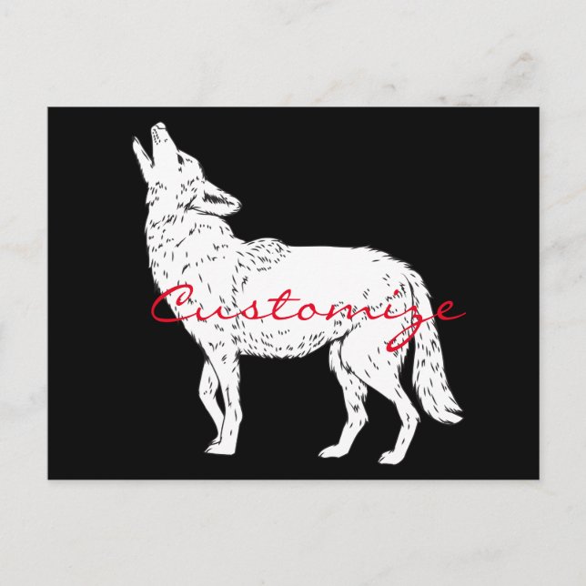 Coyote Howling Thunder_Cove Postcard (Front)