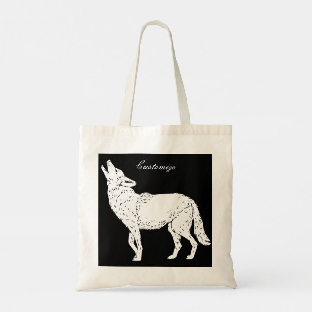 Coyote Howling Thunder_Cove Tote Bag (Back)