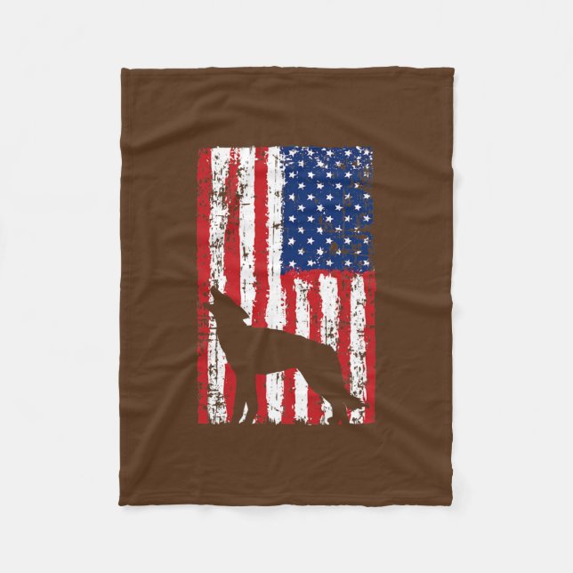 Coyote Hunt Design for American Hunters  Fleece Blanket (Front)