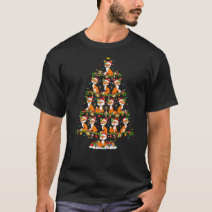 Coyote Lights Xmas Santa Coyote Christmas Tree T-Shirt