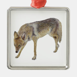 Coyote Metal Tree Decoration