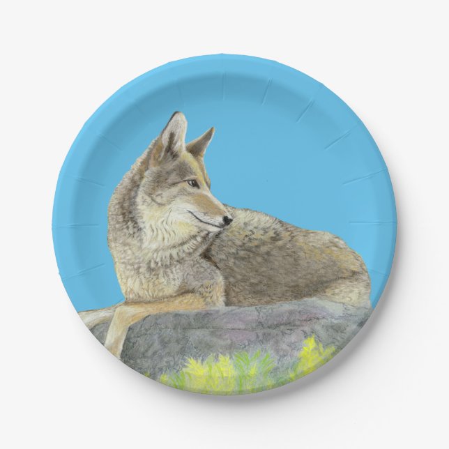 Coyote Paper Plate (Front)