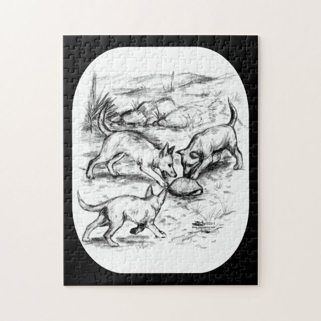 Coyote Pups Jigsaw Puzzle (Vertical)