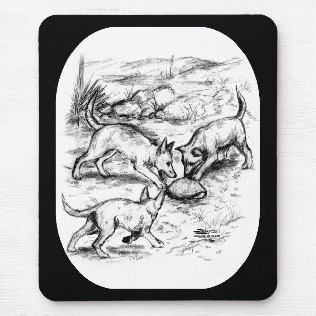 Coyote Pups Mouse Pad (Front)