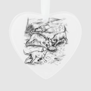 Coyote Pups Ornament