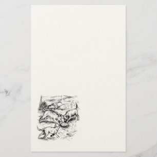 Coyote Pups Stationery