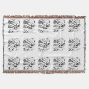 Coyote Pups Throw Blanket