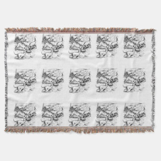 Coyote Pups Throw Blanket
