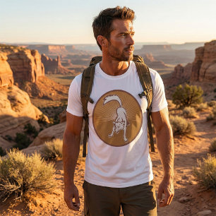 Coyote Retro Sunset Vintage Wilderness Animal Art  T-Shirt