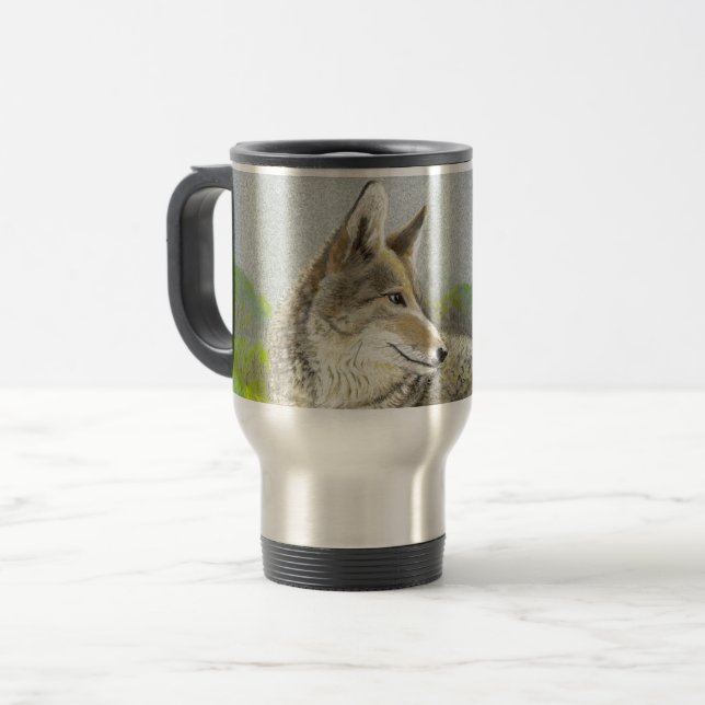 Coyote Travel Mug (Front Left)