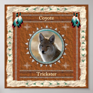 Coyote Trickster Energy Poster