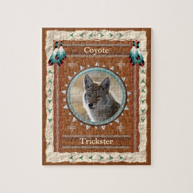 Coyote  -Trickster- Jigsaw Puzzle w/ Box (Vertical)