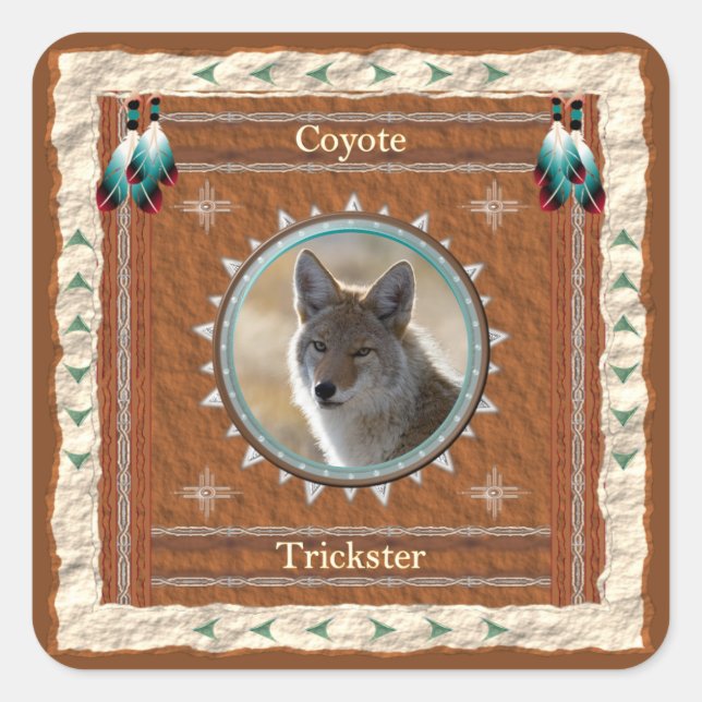Coyote  -Trickster- Stickers - 20 per sheet (Front)