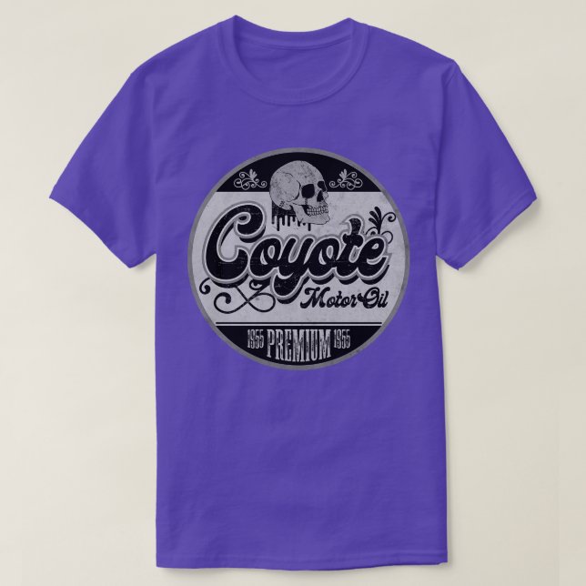Coyote Vintage Oil BW T-Shirt (Design Front)