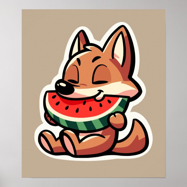 Coyote Watermelon Poster (Front)