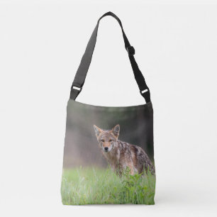 Coyote Wildlife with Soft Forest Crossbody Bag
