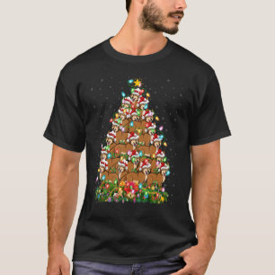 Coyote Xmas Lights Santa Coyote Christmas Tree T-Shirt
