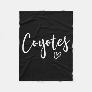 Coyotes High School Mascot Sports Team Womens Fleece Blanket