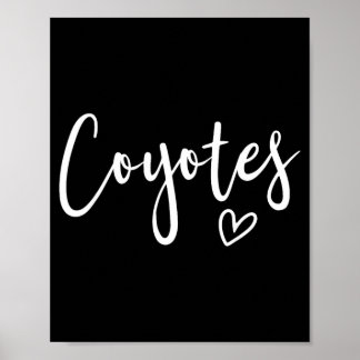 Coyotes High School Mascot Sports Team Womens Poster