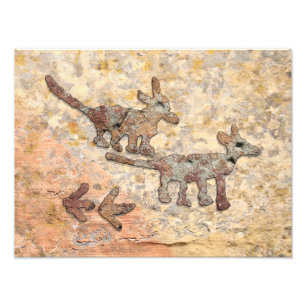 Coyotes Petroglyphs in Arizona Photo Print