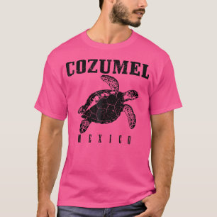 Cozumel Beach Mexico Sea Turtle Surfer Scuba Divin T-Shirt