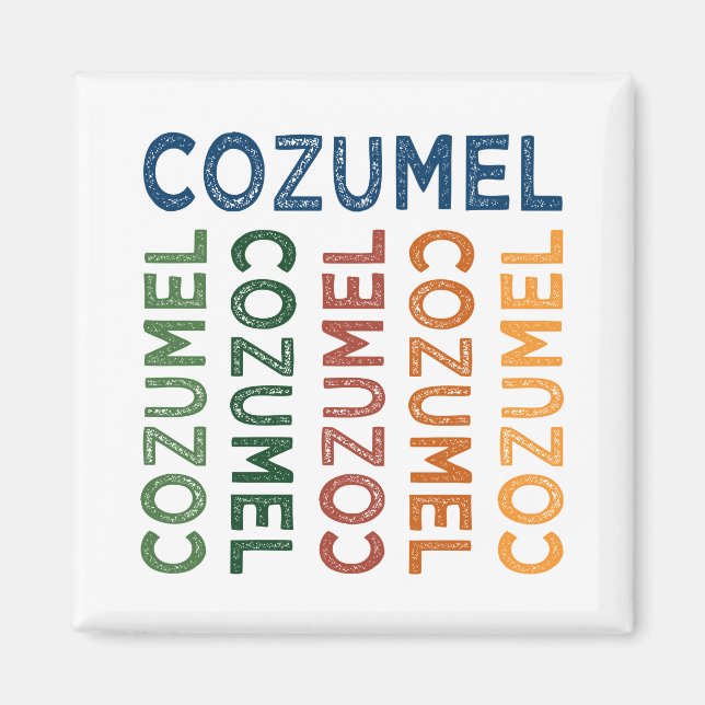 Cozumel Cute Colourful Magnet (Front)
