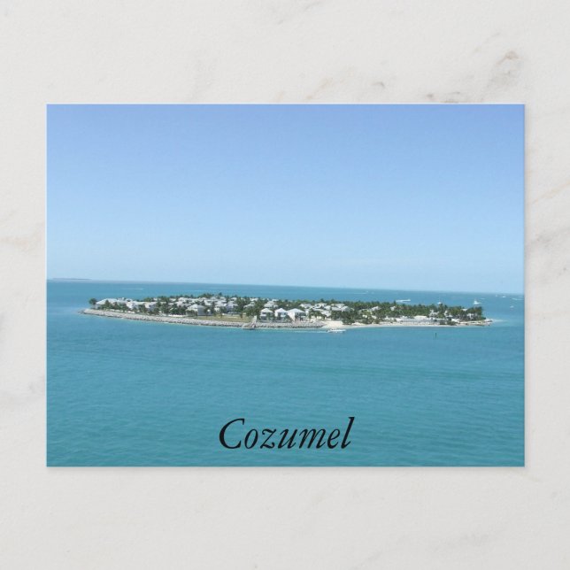 Cozumel Island Blue Water Tropical Postcard (Front)