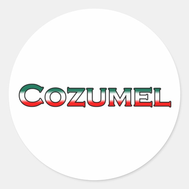 Cozumel Logo (text) Classic Round Sticker (Front)