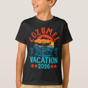 Cozumel Mexico 2026 Family Vacation Beach Summer V T-Shirt