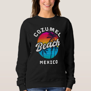Cozumel Mexico Beach Sunset Summer Vacation Vintag Sweatshirt