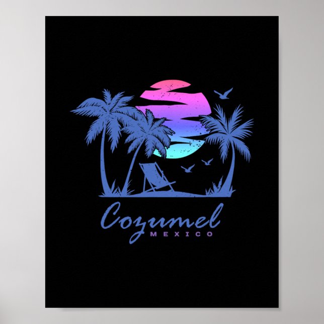 Cozumel Mexico Beach Vacation Spring Break Honeymo Poster (Front)
