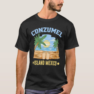 Cozumel Mexico Beaches Retro Cool Distressed Graph T-Shirt