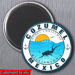 Cozumel Mexico Diving Travel Vacation Souvenir Magnet