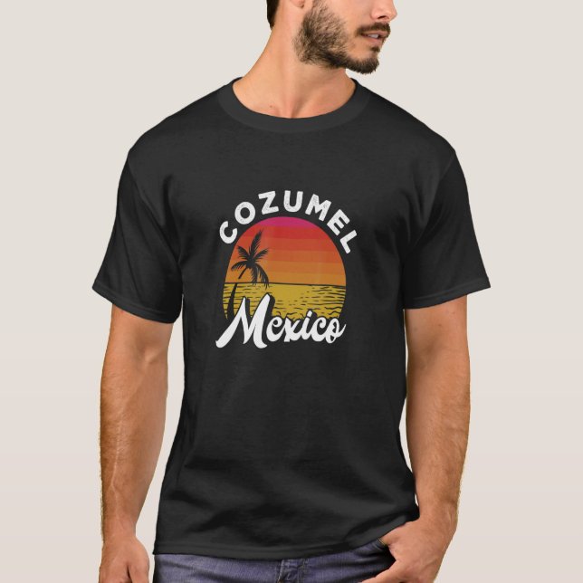 Cozumel Mexico Mexican Beach Sunset Summer Vacatio T-Shirt (Front)