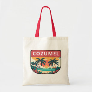 Cozumel Mexico Retro Emblem Tote Bag