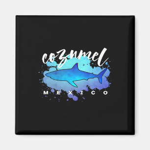 Cozumel Mexico Shark Scu Diver Spring Break Vacati Magnet