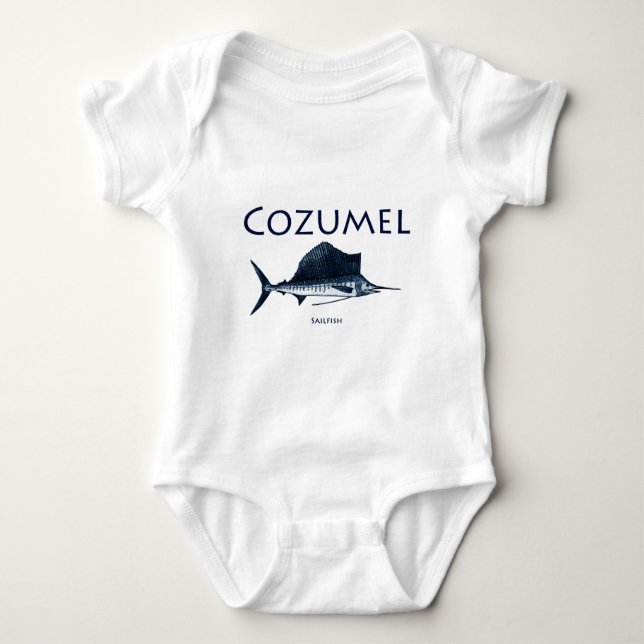 Cozumel Sailfish Baby Bodysuit (Front)