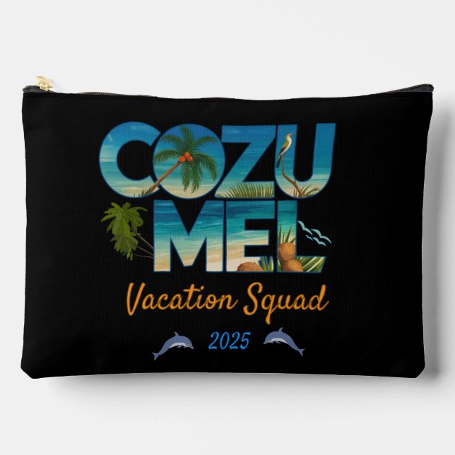 Cozumel Vacation 2025 Tropical Getaway Adventure Accessory Pouch (Front)