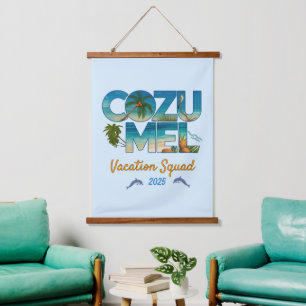 Cozumel Vacation 2025 Tropical Getaway Adventure Hanging Tapestry